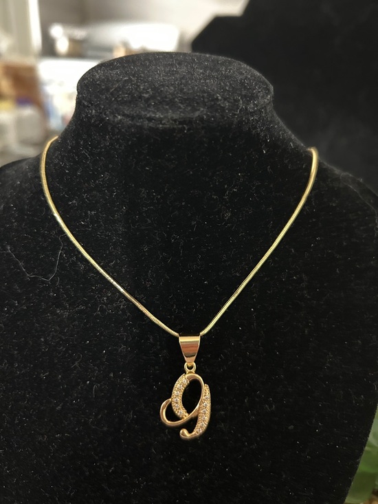 Fashion Jewelry Jewelry - Fashion Jewelry Gold Initial Pendant Necklace with Pave 'G'